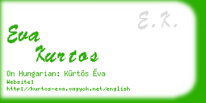 eva kurtos business card
